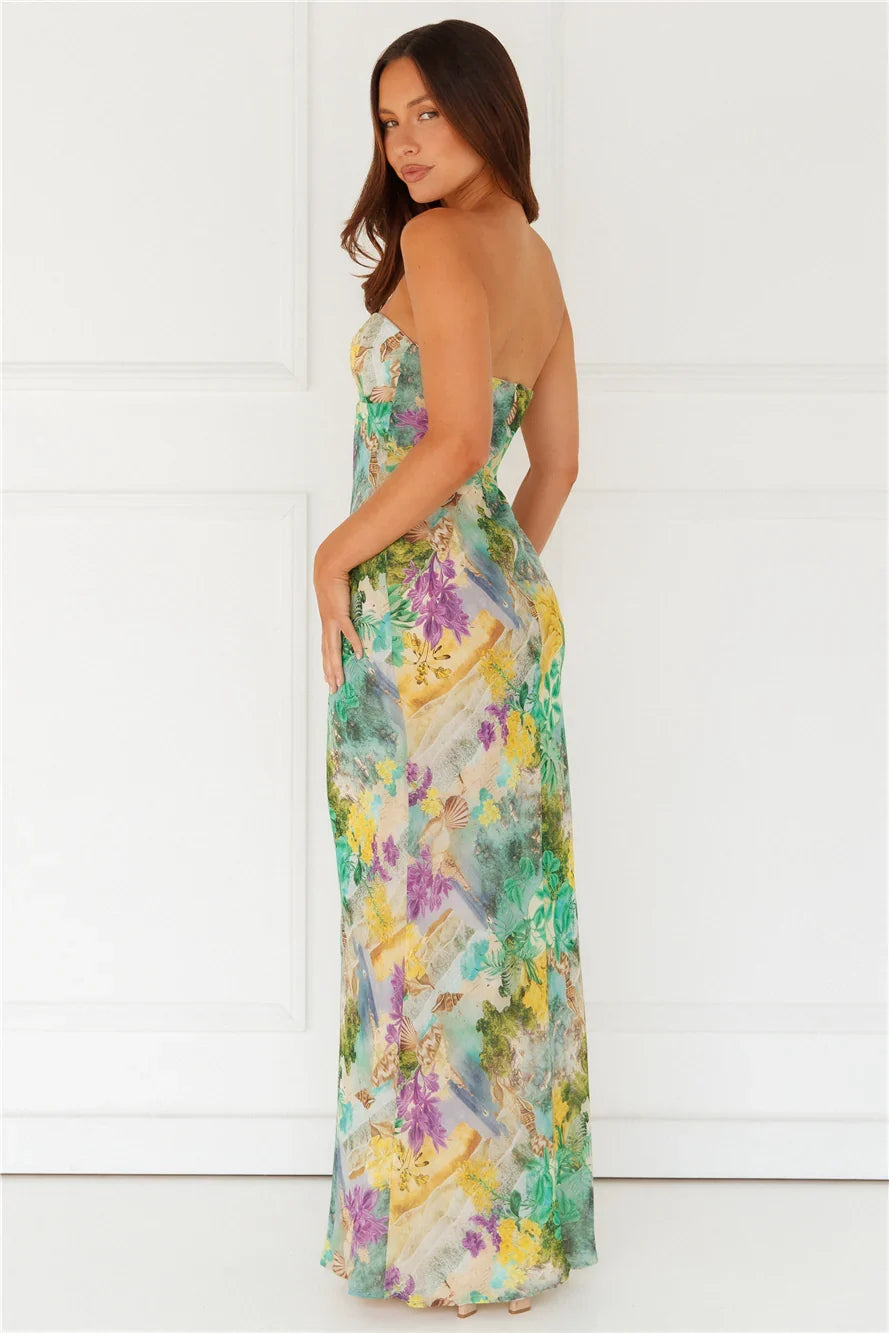 Velzy Strapless Dress Esme Print